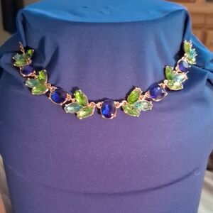 Elegant Blue and Green Gemstone Necklace